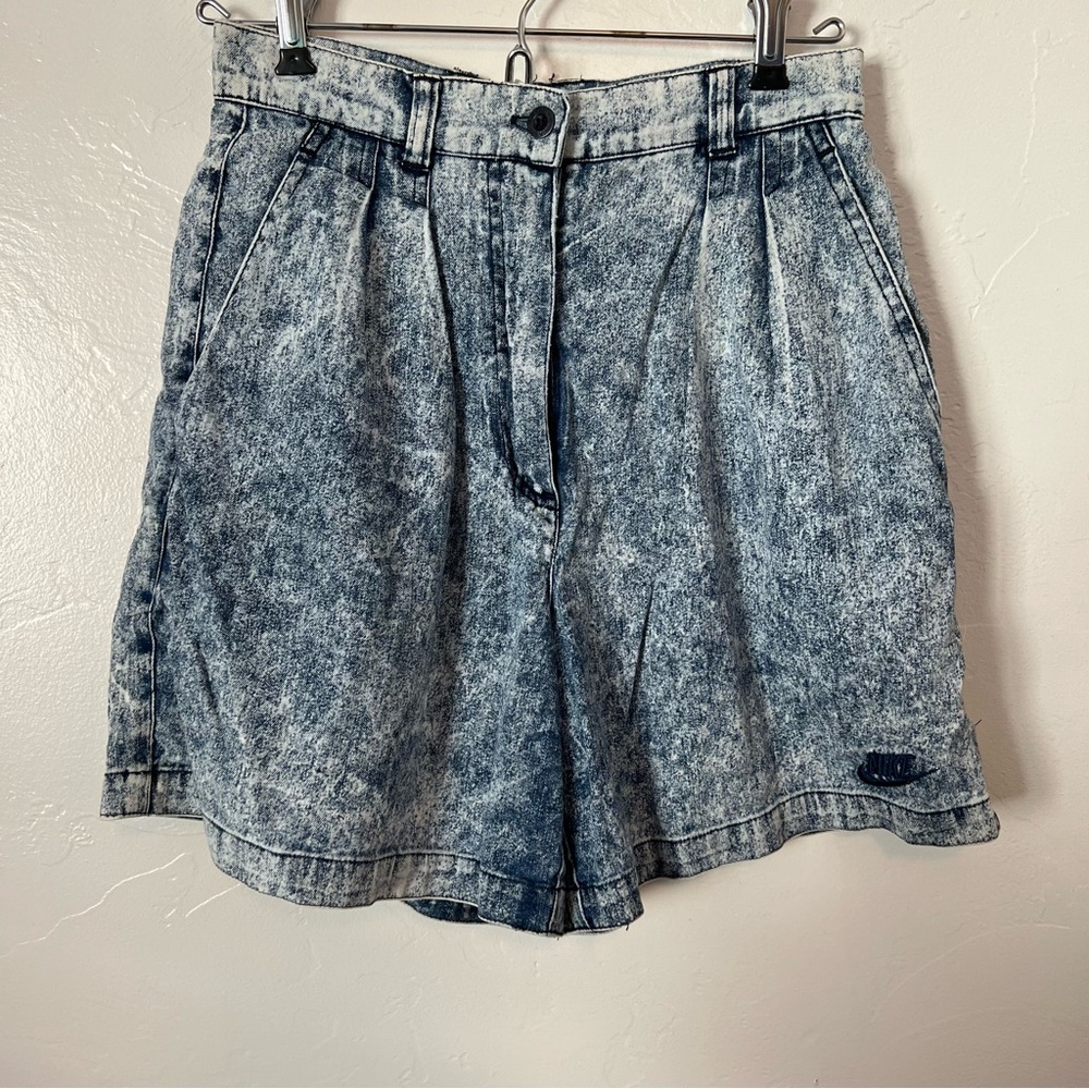 Vintage NIKE Court Challenge Denim Shorts RARE Size S 80s